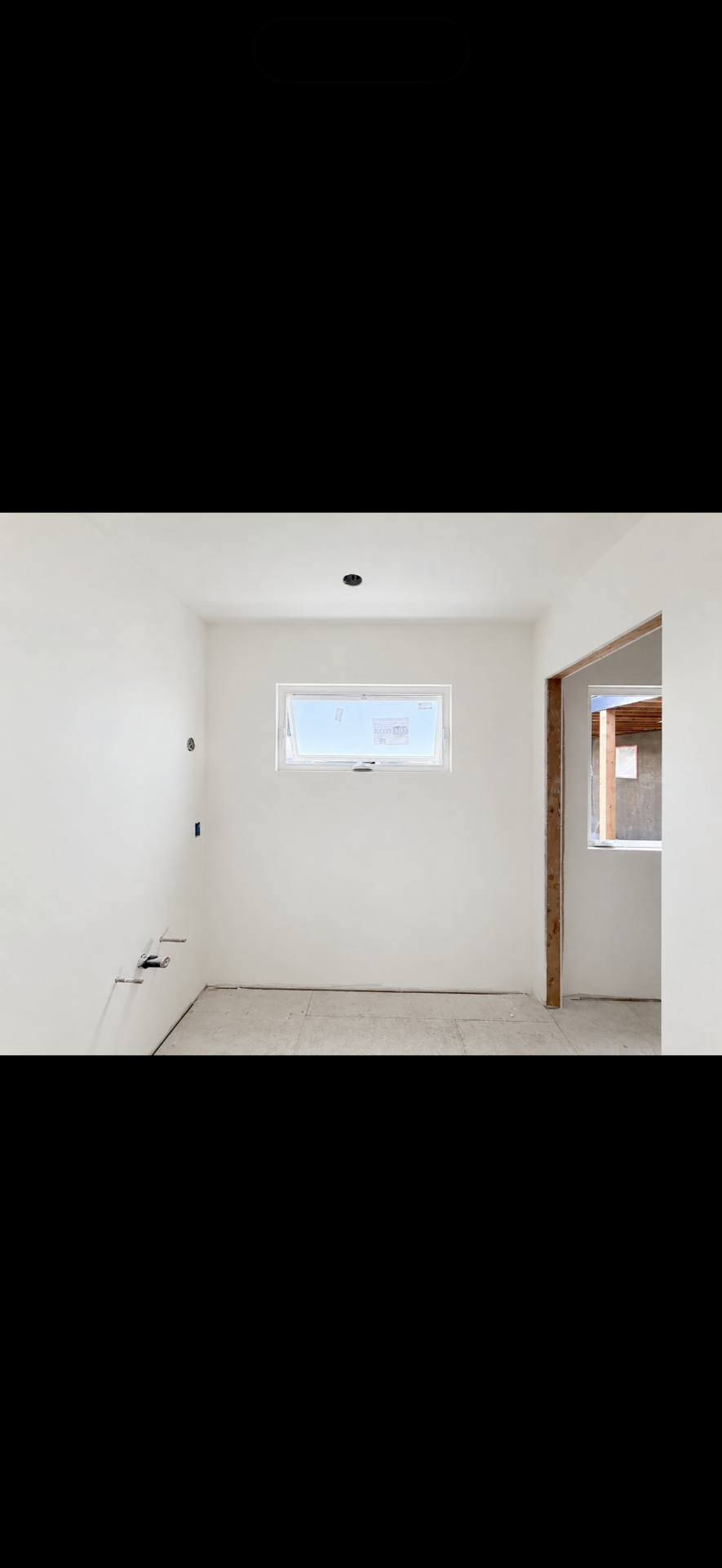 Finished room with smooth drywall